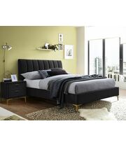 Кровать SIGNAL MIRAGE Velvet tap. 186 черный/золотой, 160/200