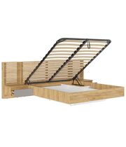 Спальный комплект МК Стиль БОСТОН 1,6х2,0 дуб крафт золотой/серый шифер