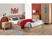 Кровать HALMAR BORNEO LOZ-160 дуб артизан/чер..