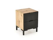 Тумба прикроватная HALMAR NELA дуб вотан/черн..