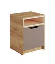 Тумба МК Стиль RICH ТМ-001 дуб крафт золотой/миндаль /глиняный серый