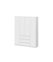 Шкаф NN Мебель (МС Денвер К) Серия 2 Белый, четырехстворчатый с 3 ящ. SAFE
