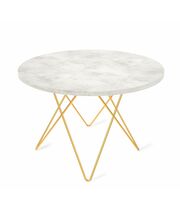 Стол журнальный Sheffilton SHT-TU37/ЛДСП 60 артикул Сж-95 золото/хромикс белый