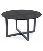 Стол журнальный SIGNAL ALMERIA A дымчатый/черный мат, d80