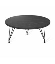 Стол журнальный Sheffilton SHT-TU29/H36/ЛДСП 60 артикул Сж-111 черный муар/камень пьетра гриджио ч