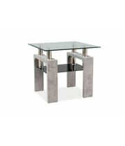 Стол журнальный SIGNAL LISA D прозрачный/серый