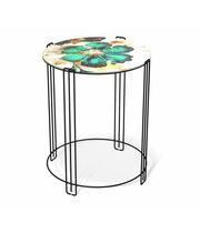 Стол журнальный Sheffilton SHT-CT53 малахитово-зеленый/черный муар