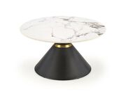 Стол журнальный HALMAR GORETTI белый мрамор/ч..