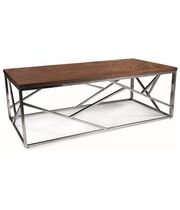 Стол журнальный SIGNAL ESCADA A орех/серебряный, 120/60/40