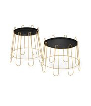 Стол журнальный Sheffilton SHT-CT6/CT6-2 артикул SHT-СЖ22 золото/черный муар