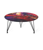 Стол журнальный Sheffilton SHT-TU29/H36/ТТ32 60 СТЕКЛО/МДФ черный муар/амарантовый