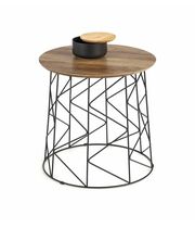 Стол журнальный HALMAR MUSAKA орех/черный, 50/50