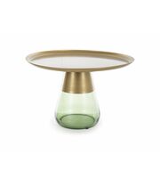 Стол журнальный SIGNAL TIFFANY B золотой/зеленый, 70/43