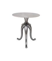 Стол журнальный SIGNAL SNAKE белый/серебряный 48/55