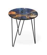 Стол журнальный Sheffilton SHT-CT27 синий сапфир/черный муар