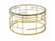 Стол журнальный SIGNAL LIVIA прозрачный/золот..