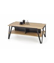 Стол журнальный HALMAR VOLTA дуб золотой/черный, 113/63/45