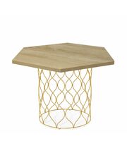 Стол журнальный Sheffilton SHT-TU49/TT20 60 ЛДСП артикул SHT-СЖ2 золото/дуб песочный