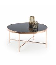 Стол журнальный HALMAR MORIA черный/медь, 82/40