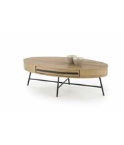 Стол журнальный HALMAR CAROLINA дуб золотой/черный, 120/60/41