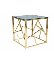 Стол журнальный SIGNAL ESCADA B дымчатый/золотой, 55/55/55