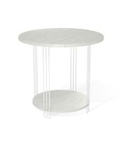 Стол журнальный Sheffilton SHT-CT32-1 артикул SHT-СЖ15 белый муар/бетон лофт