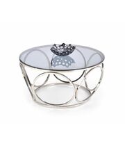 Стол журнальный HALMAR VENUS дымчатый/хром, 80/44