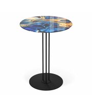 Стол журнальный Sheffilton SHT-CT55/H43 синий сапфир/черный муар