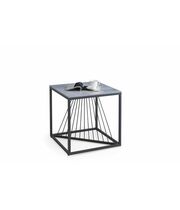 Стол журнальный HALMAR INFINITY 2 KWADRAT серый мрамор/черный, 55/55/55