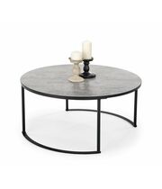 Стол журнальный HALMAR MACAO серый/черный, 80/36