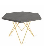 Стол журнальный Sheffilton SHT-TU37/ТТ20 70 ЛДСП артикул Сж-109 золото/бетон чикаго темно-серый