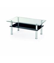 Стол журнальный HALMAR YOLANDA прозрачный/хром
