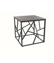 Стол журнальный SIGNAL ESCADA B III серый мрамор/черный 55/55