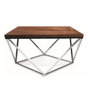 Стол журнальный SIGNAL SILVER A орех/серебряный, 80/80