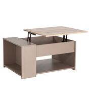 Стол журнальный SIGNAL DROP дуб/бежевый 80/60/42-56