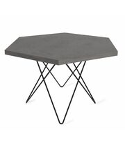 Стол журнальный Sheffilton SHT-TU37/ТТ20 70 ЛДСП черный муар/бетон чикаго темно-серый