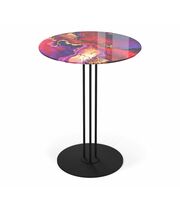 Стол журнальный Sheffilton SHT-CT55/H43 амарантовый/черный муар