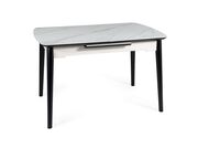 Стол обеденный SIGNAL APOLLO белый мат/черный..