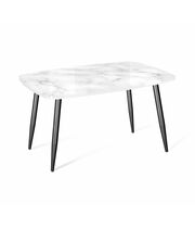 Стол Sheffilton SHT-TU14/TT32 118/77 стекло/ЛДСП черный муар /белый мрамор