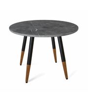 Стол Sheffilton SHT-TU12/TT 90 МДФ артикул SHT-T156 черный/темный орех/мрамор премиум