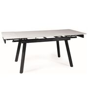 Стол обеденный SIGNAL JOHN белый/черный, 150-210/90