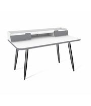 Стол рабочий Sheffilton SHT-TU14/TT31 120/65 ЛДСП черный муар/белый шагрень/серый