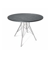 Стол Sheffilton SHT-TU2-1/ТТ 90 МДФ хром лак / каменный уголь