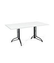 Стол Sheffilton SHT-TU20/120/80 ЛДСП черный муар/белый