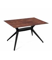 Стол Sheffilton SHT-TU30-2/TT21-6 100/75 керамика  чёрный/коричневая сепия