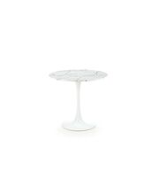 Стол обеденный HALMAR DENVER белый мрамор/белый, 80/73