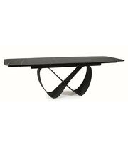 Стол обеденный SIGNAL INFINITY Ceramic Azario black черный/черный мат 160-240/95