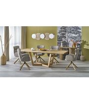 Стол обеденный HALMAR MASSIVE 3 дуб натуральный/дуб натуральный, 160-250/90/77