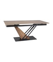 Стол обеденный SIGNAL GENESIS Legno эффект дерева/дуб/черный, 180-240/90/75