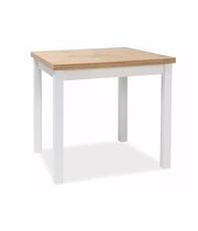 Стол обеденный SIGNAL ADAM дуб ланселот/белый мат 80/80